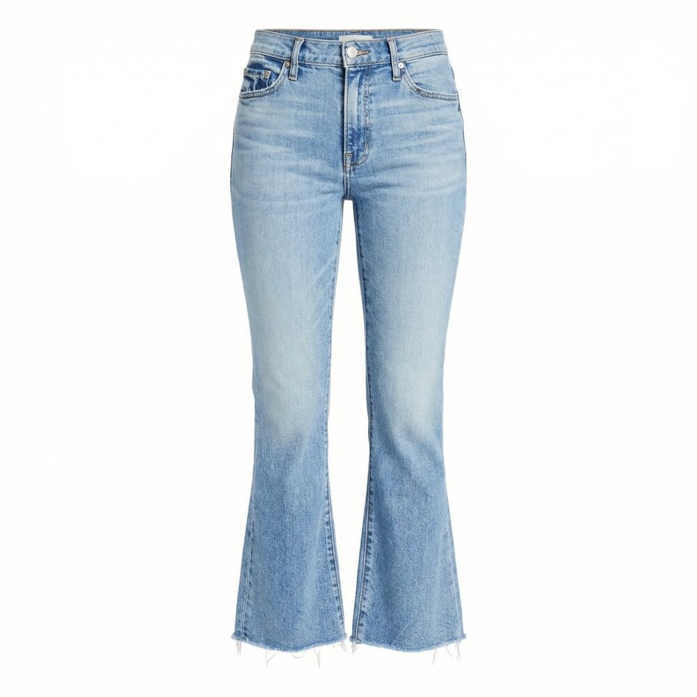 MOTHER The Outsider Flood Fray High Rise Jeans “Are We The” Women’s